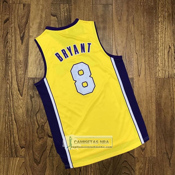 Camiseta Los Angeles Lakers Kobe Bryant NO 8 Icon 1999-00 Finals Bound Amarillo